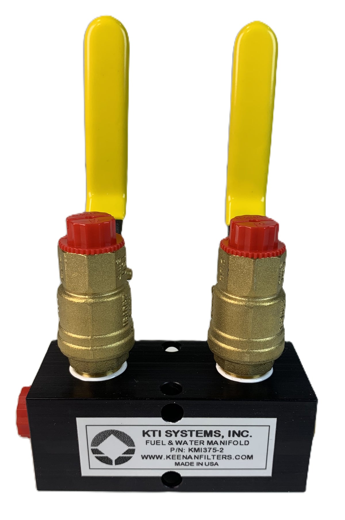Fuel & Water Manifold - 2-Valve (3/8" valves, 1/2" inlets NPT)