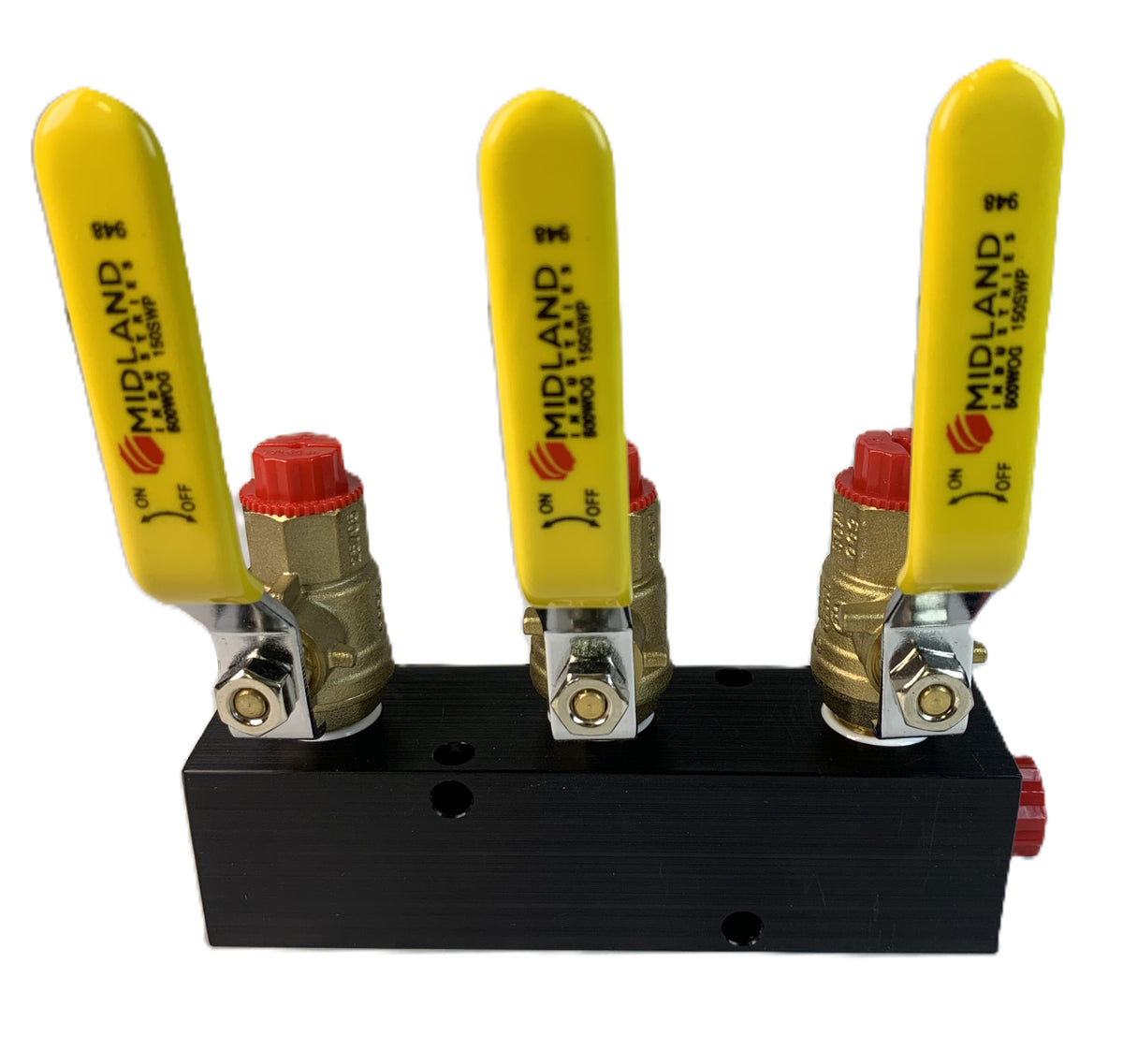 Fuel & Water Manifold - 3-Valve (3/8" valves, 1/2" inlets NPT)
